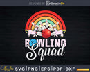 Bowling Squad Rainbow Unicorn League Team T-shirt Design