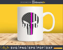 Breast Cancer Awareness Punisher Skull Thin Pink Line