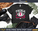 Breast Cancer Awareness Tackle Football svg print-ready cut