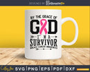 Breast Cancer Survivor svg Support Pink Ribbon Grace God