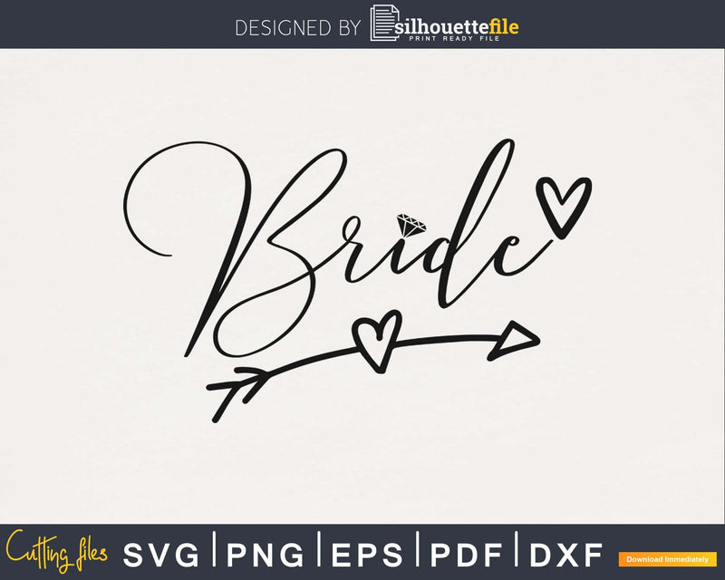 Bride wedding SVG PNG digital file