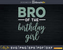 Bro of the Birthday Girl Family Donut Svg Png Dxf Cricut