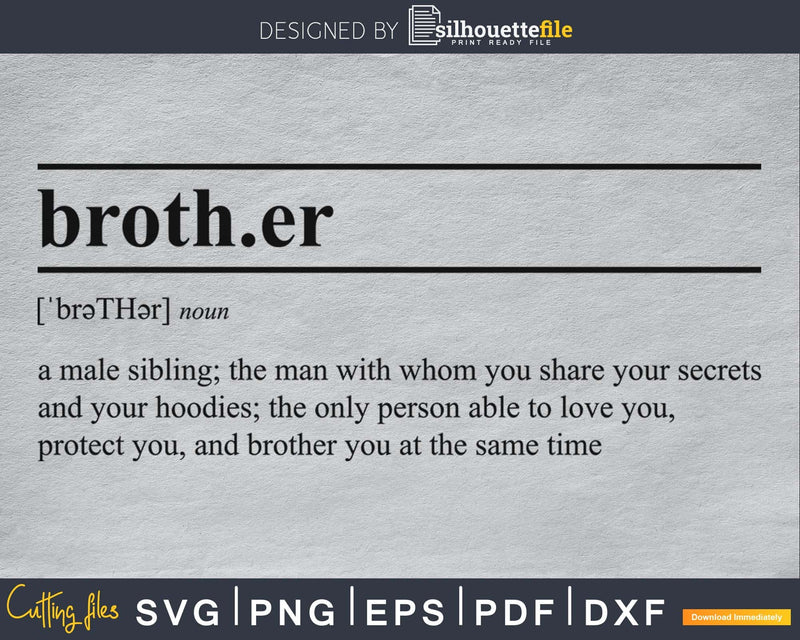 Brother definition svg printable file