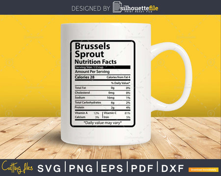 Brussels Sprout Nutrition Facts Funny Thanksgiving