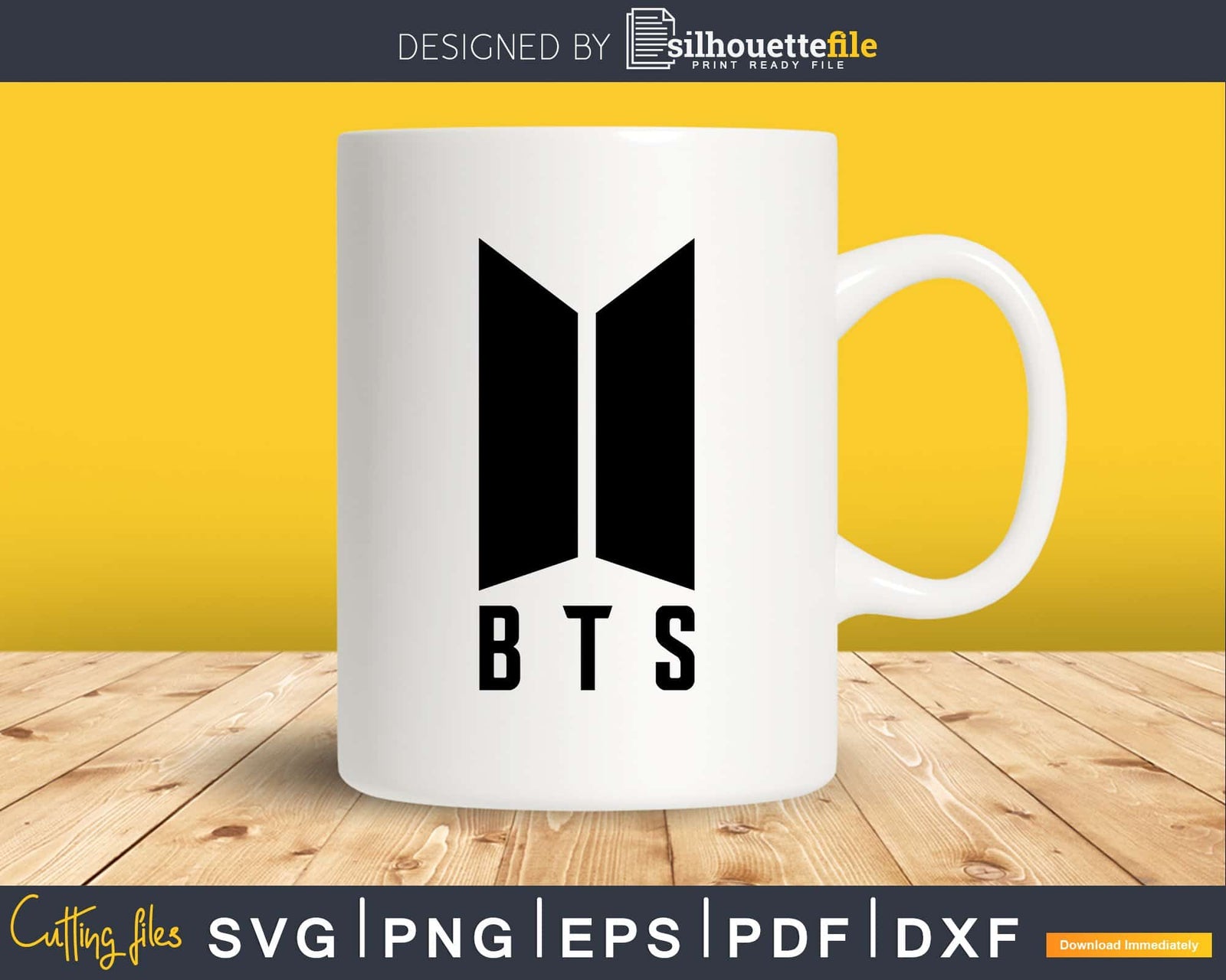 BTS Logo SVG png Silhouette DXF Cricut Digital Instant Download ...