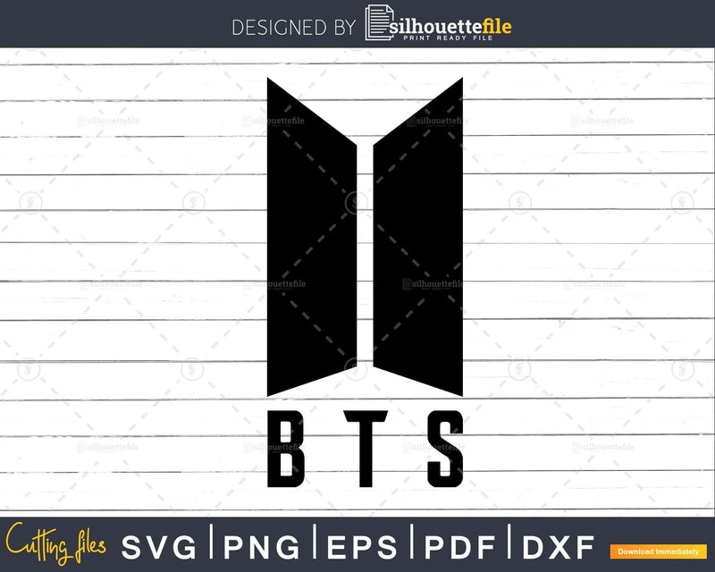 BTS Logo SVG png Silhouette DXF Cricut Digital Instant Download ...