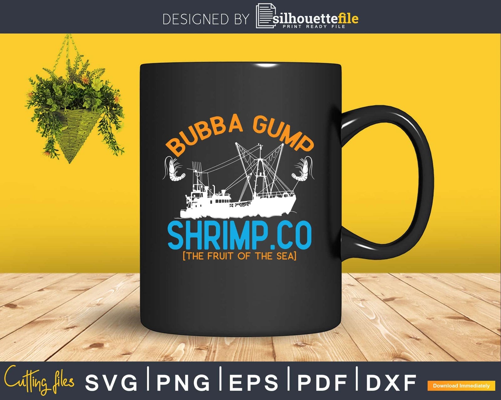 Bubba Gump Shrimp svg printable cut files instant download fishing ...