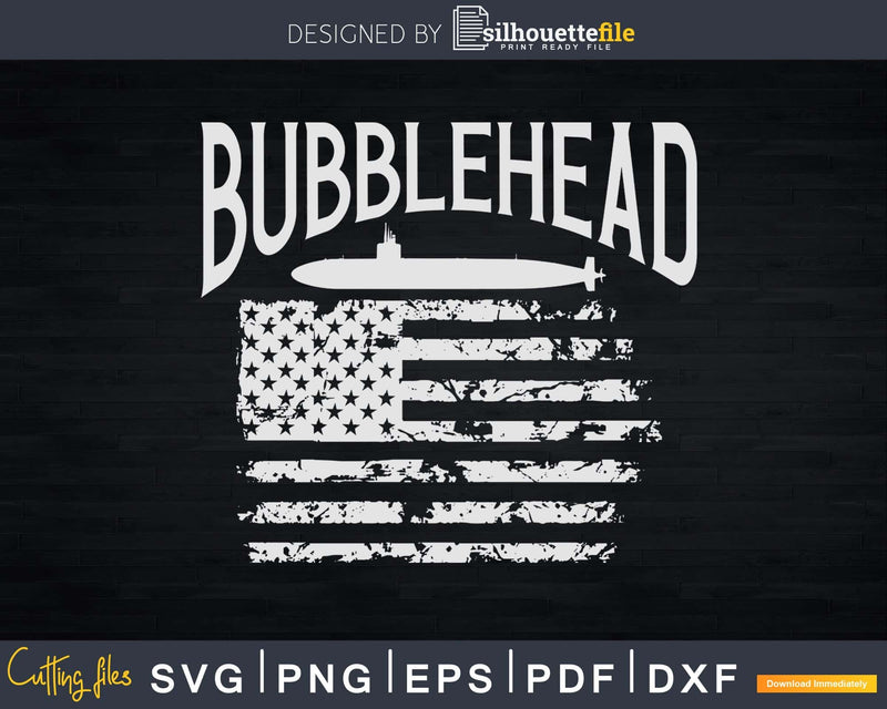 Bubblehead Submarine Veteran T Shirt for Submariner Svg