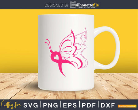 Butterfly Awareness Ribbon svg png cutting cut file