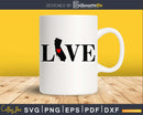 California CA Love Home Heart Native Map svg png cutting