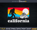 California Retro Bigfoot Mountains Svg Designs Cricut Cut