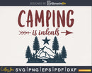 Camping Is Intents instant download cricut cut digital files