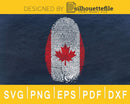 Canada Canadian Flag DNA Fingerprint svg cricut cut
