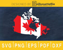 Canadian Flag map Canada Day svg cricut cut cutting files