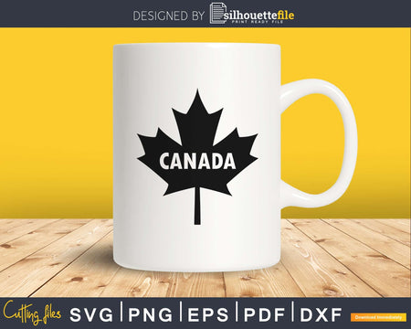 Canadian Leaf Logo svg cricut cut digital cutting files