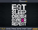 Cancer Survivor Eat Sleep crush cancer repeat Svg Designs