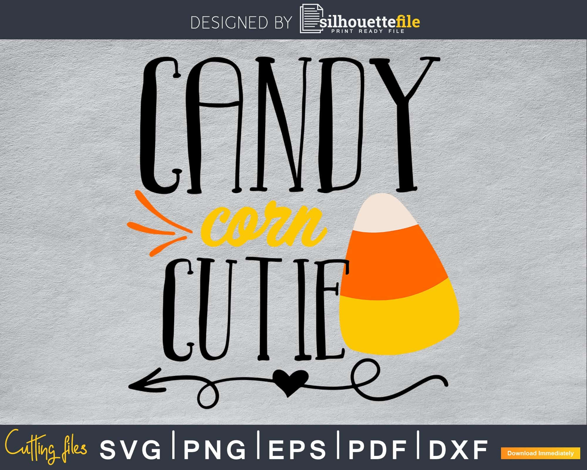 Candy Corn cutie cricut svg craft cutting files | Silhouettefile