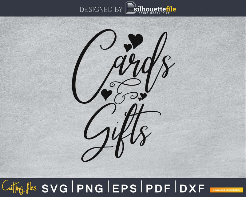 Cards and Gifts SVG PNG digital cut cutting files