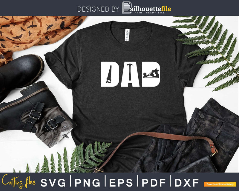 Carpenter Tools Best Daddy Papa Cool Father’s Day Svg Design