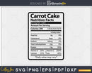 Carrot Cake Nutrition Facts Funny Thanksgiving Christmas