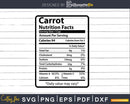 Carrot Nutrition Facts Funny Thanksgiving Christmas Svg Png