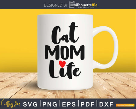 Cat Fur Mom Life saying cat pets svg cricut digital cut