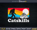 Catskills New York Retro Bigfoot Mountains Svg Designs