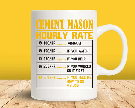 Cement Mason Hourly Rate Union Guy Svg Digital Cut File