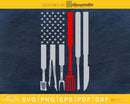 Chef BBQ Grill lover 4th of July American flag svg craft
