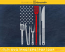 Chef BBQ Grill lover Independence day American flag svg