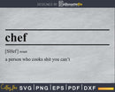 Chef definition svg printable file