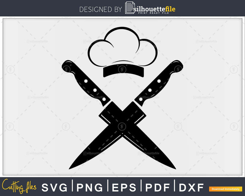 Chef Logo svg digital printable cutting Files
