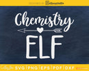 Chemistry elf christmas svg cricut craft cut prinable png