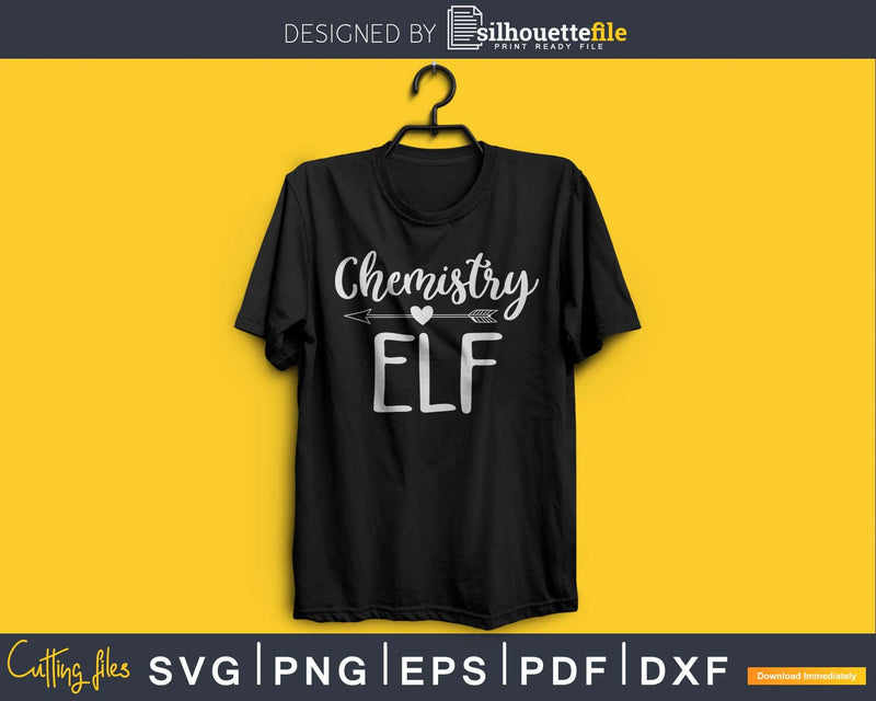 Chemistry elf christmas svg cricut craft cut prinable png