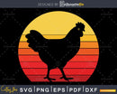 Chicken Retro Style cricut svg cut cutting file