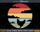 Chicken Retro Style cricut svg png cut cutting files
