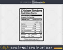 Chicken Tenders Nutrition Facts Funny Thanksgiving