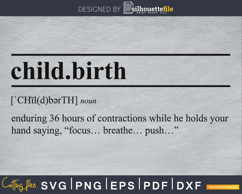 Child Birth definition svg printable file