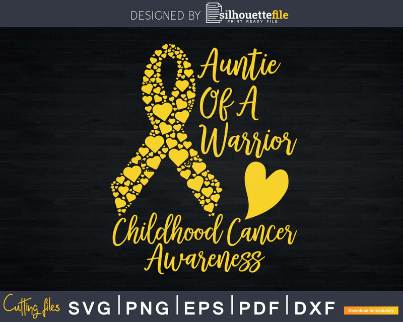 Childhood Cancer Awareness Month Costume Auntie Svg Png