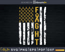 Childhood Cancer Awareness Shirt American Flag Svg Designs