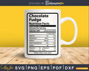 Chocolate Fudge Nutrition Facts Funny Thanksgiving