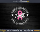 Christian Breast Cancer Awareness Faith Luke 1:37 Svg Png