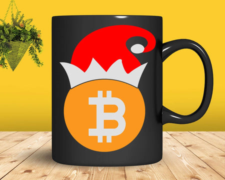 Christmas Bitcoin Santa Hat Xmas Svg Printable Cut Files