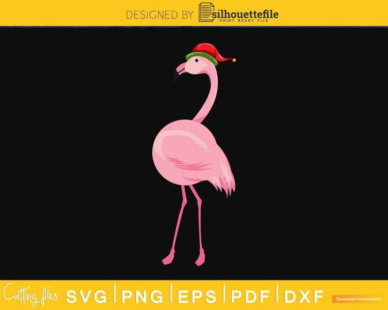 christmas flamingos svg cricut png printable files