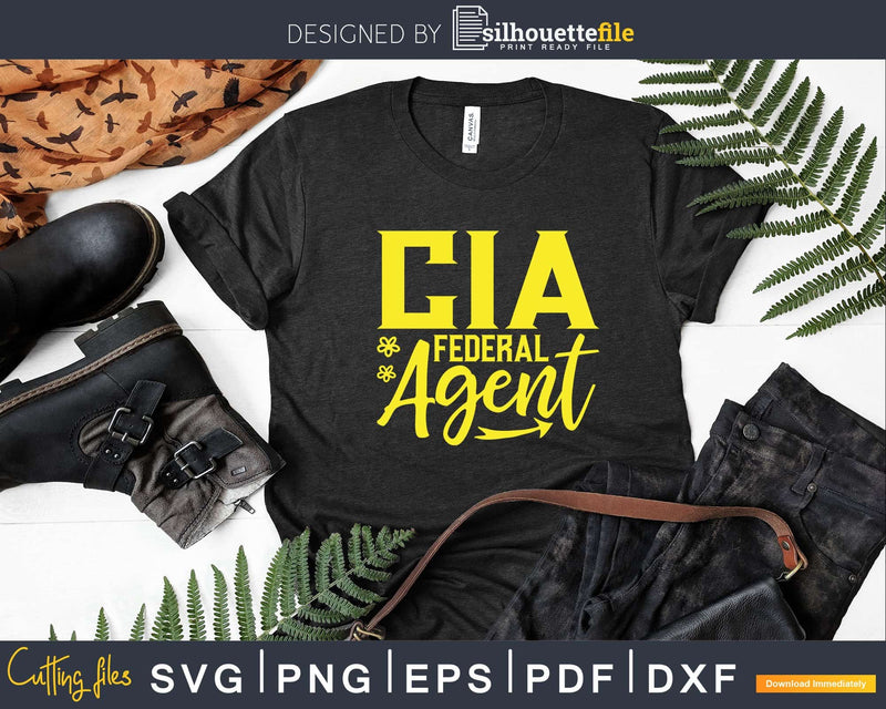 CIA Federal Agent Svg Dxf Cricut Files