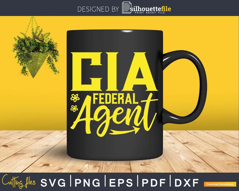 CIA Federal Agent Svg Dxf Cricut Files