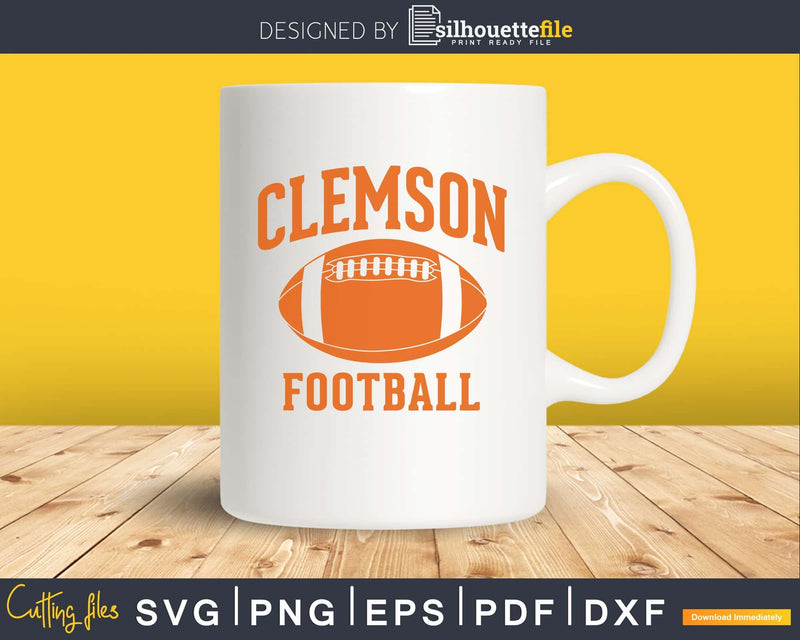 Clemson Football SC Vintage Varsity Style svg png dxf