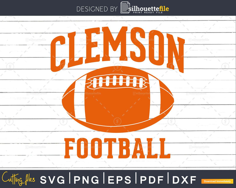 Clemson Football SC Vintage Varsity Style svg png dxf