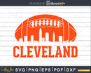 Cleveland Skyline OH Football Game Day svg cutting dxf