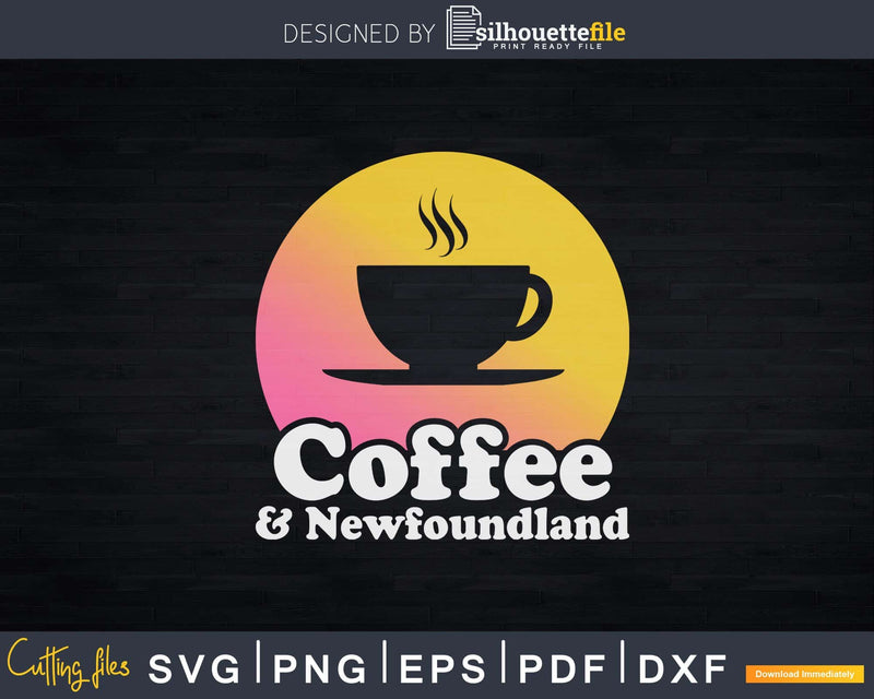 Coffee and Newfoundlands Newfoundland Png Svg T-shirt